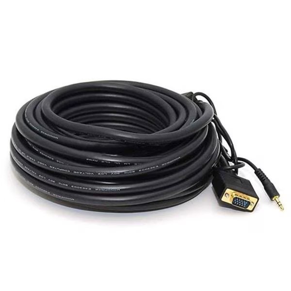 CMPLE 304-N SVGA Super VGA HD15 M-M cable with 3.5mm Stereo Audio- Gold Plated -15FT, Cmple, Mfr#: 304-N